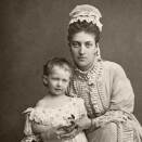 Queen Alexandra and Princess Maud in 1872 (Photo: Russel & Sons, The Royal Court Photo Archive)